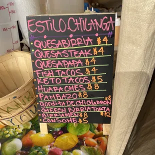 a list of fresh fruits and vegetables