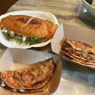 3 QuesaSteaks and 1 QuesaBirria all delicious!