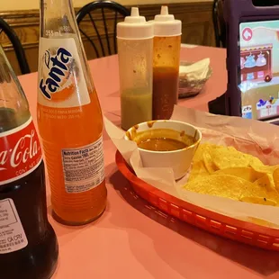 Love when they serve Mexican Coke and this place gives complimentary bean dip with their chips like whoa