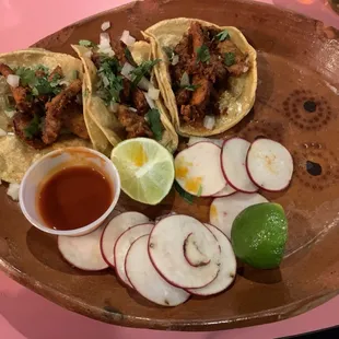 I cheated, I had already eaten a taco before I took the picture.