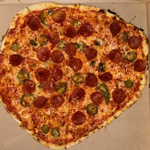 a pepperoni pizza