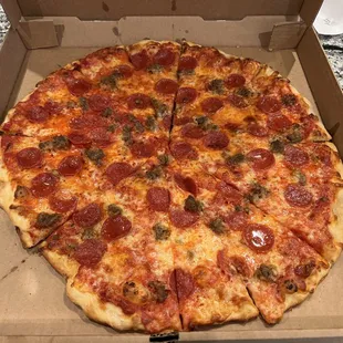 Sausage and pepperoni pie