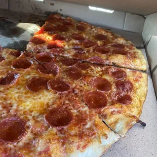 a pepperoni pizza