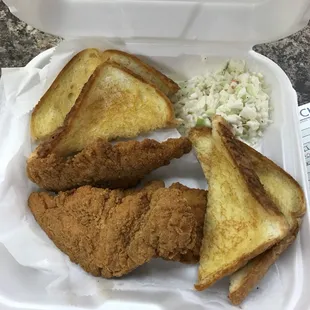 a chicken sandwich and coleslaw