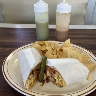 Surf &amp; Turf Burrito (shrimp &amp; rib eye) custom order. Awesome!