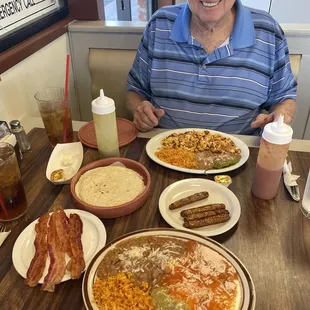 Pig out session with Grandpa. It was excellent!