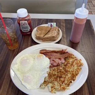 Premier breakfast. Ham , bacon and sausage.