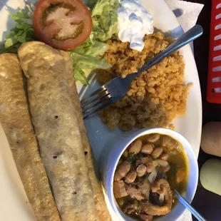 Beef flautas!  I've never had beef in my flautas &amp; I will definitely have again!  So good!