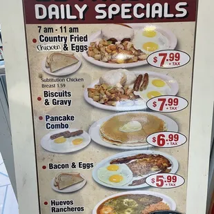 Breakfast Specials