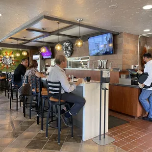 Bar seating.