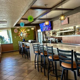 seating and bar area