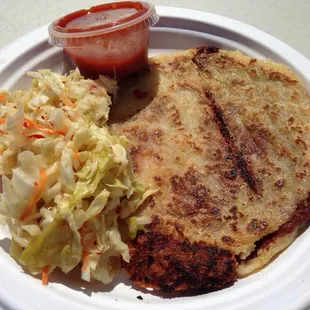 Bean and Cheese Papusa! Crispy, simple, &amp; delicious :)