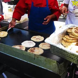 Making pupusas @ Eat Real Festival 2010 (8.29.10)
