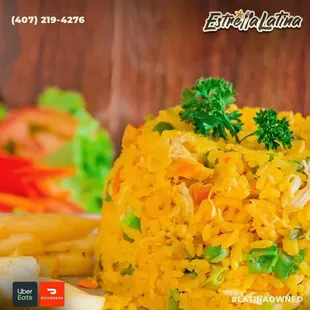 a plate of fried rice