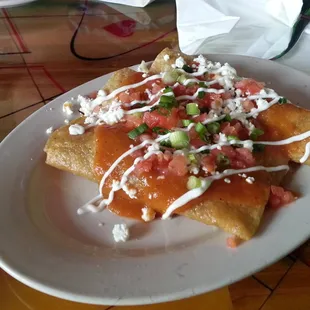 Shrimp Mango Enchiladas