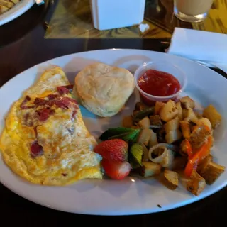 Ham and Cheese Omelette Brunch