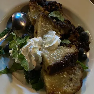 Homemade Bread Pudding with Rum Sauce