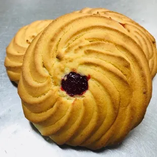 a close up of a pastry