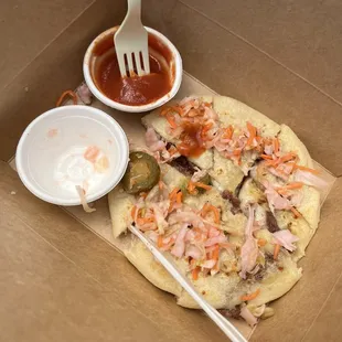 Bean and cheese pupusa