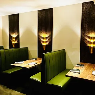 interior, sushi and sashimi