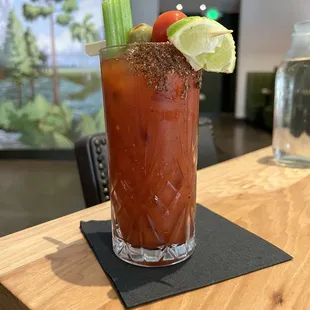 Bloody Mary with spiced rim