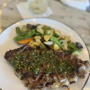 Steak Frites (subbed fries with veggies)