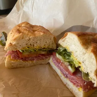 Dry Salami on Sourdough yummmmmm