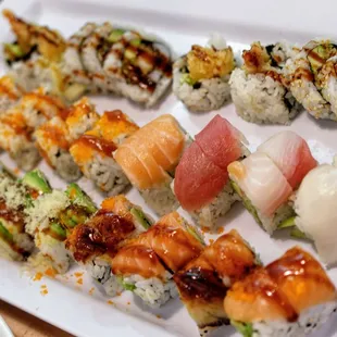 sushi, food, sashimi, sushi and sashimi