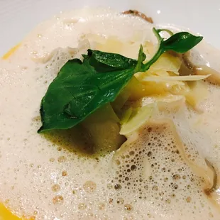 The fab Mushroom Ravioli's: 3 pillows of Mushroom heaven