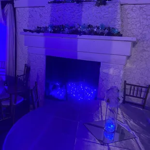 Lite up fireplace
