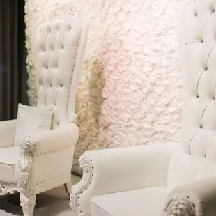 Check out our throne chairs. Perfect for Weddings and Quinceaneras.