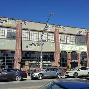 cars parked in front of the building