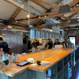 the kitchen of a restaurant