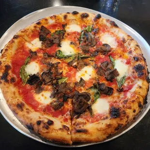 Margherita pie with mushrooms!