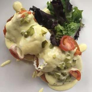 Spicy Chicken Eggs Benedicts