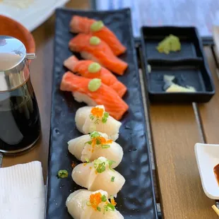 Hokkaido scallop and ocean trout - excellent