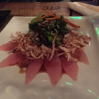 Fresh Albacore with Fried Onions Sashimi