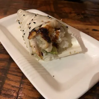 Baked Halibut Hand Roll