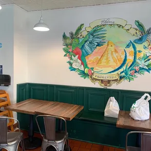 Inside few tables to sit