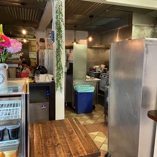 View into the kitchen
