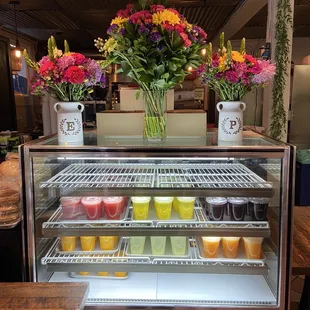 Fresh juices all ready for the morning crowd