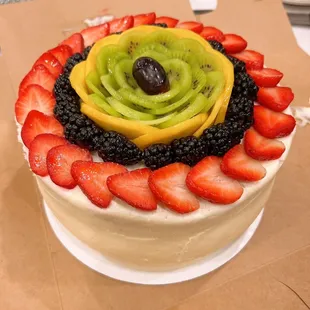 a fresh fruit cake