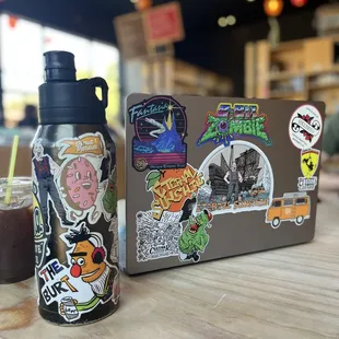 Did we mention they&apos;re premium quality waterproof vinyl stickers? The ones on this water bottle were over two years old!