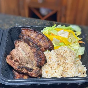 Inihaw na Liempo w/garlic rice