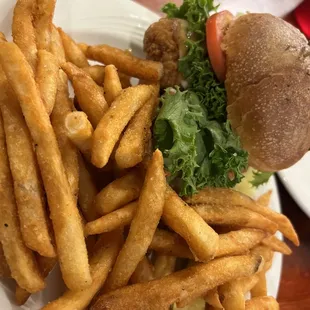 Chicken sandwich, mostly bun