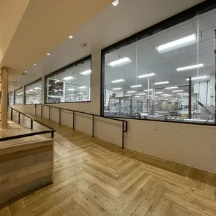 The factory assembly line.