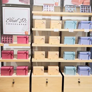 a display of chocolates