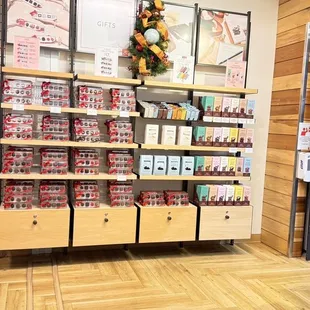 a display of chocolates