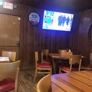 Comfortable rustic dining area