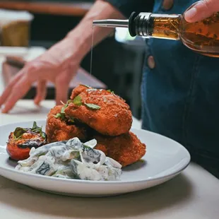 a plate of food